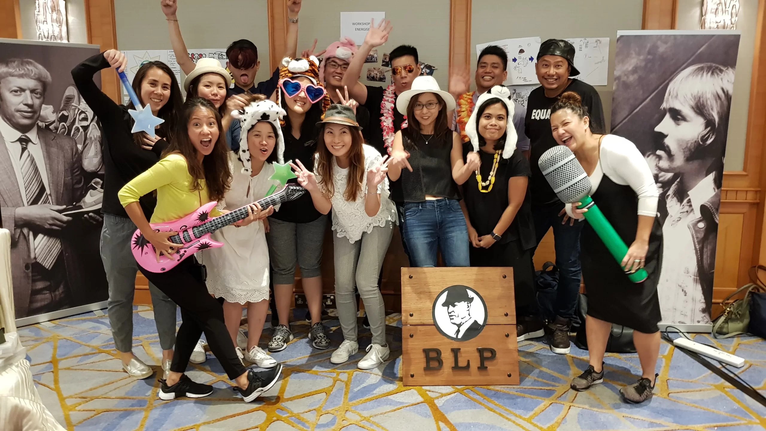 MTVINC costumed group with props